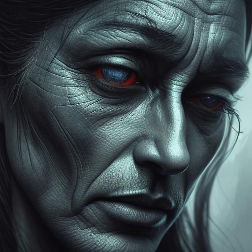 Hyperrealistic Eye Portrait in Surrealist Style