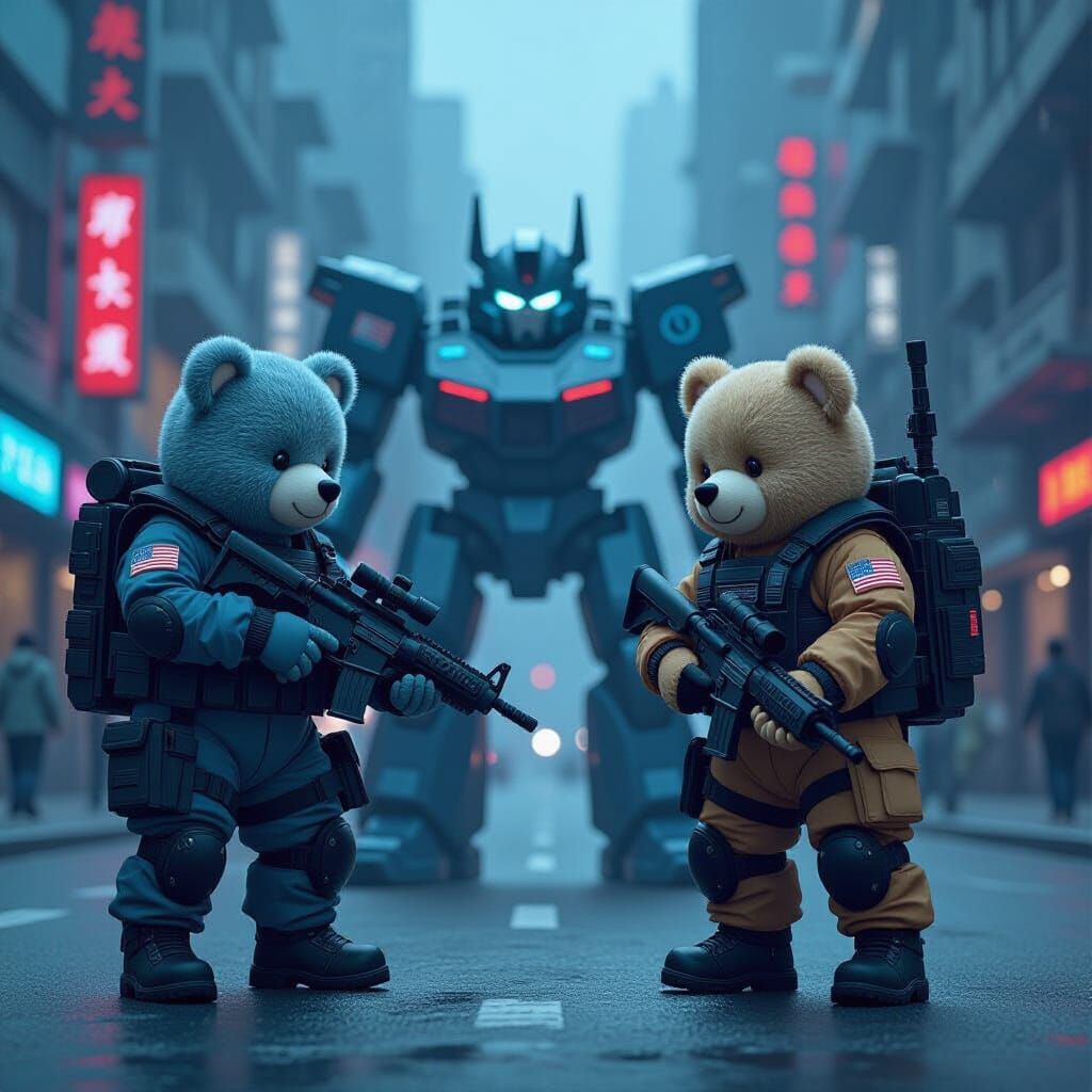 Care Bears Navy Seals Battle Megatron in Dystopian City