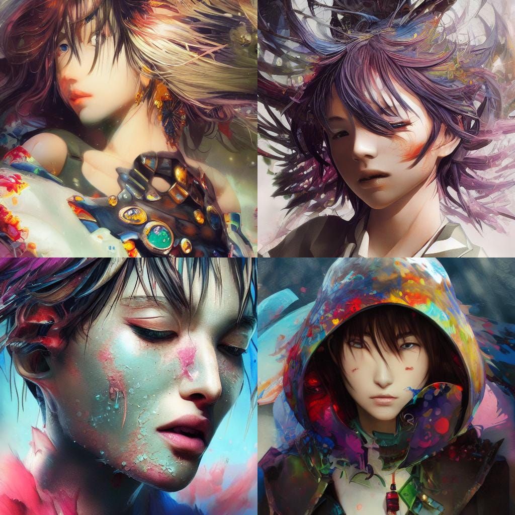 Yuuichiro Hanma Hyperrealistic Splash Art Portrait