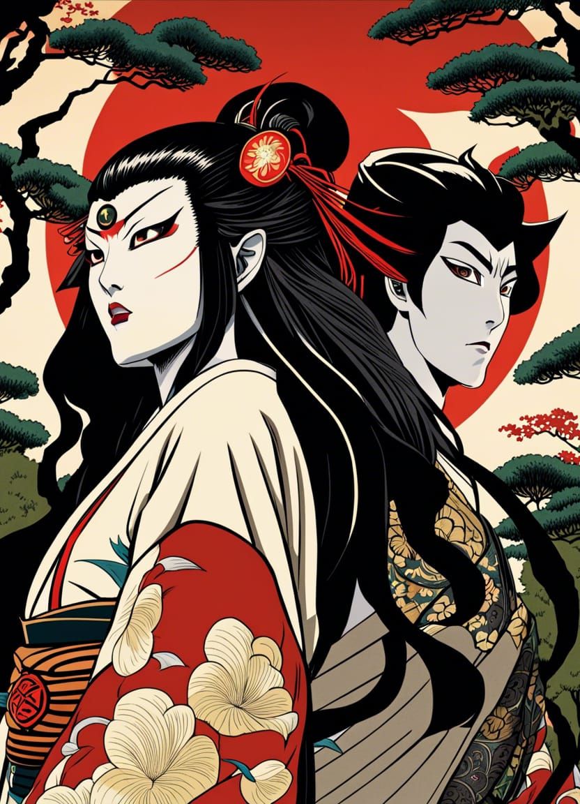 Superheroes Kitzune and Oni