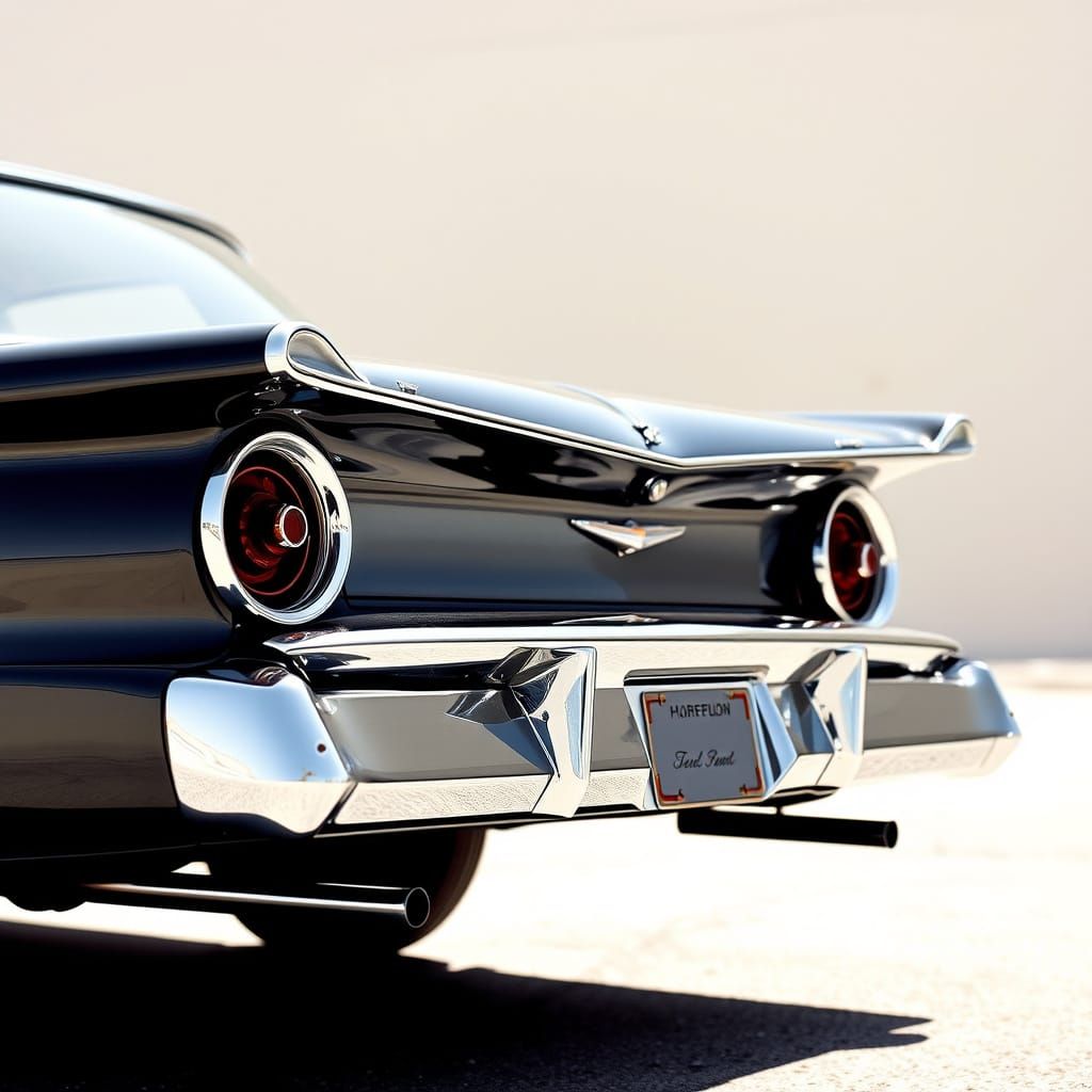 Retro Ford Falcon in High-Contrast Photographic Style