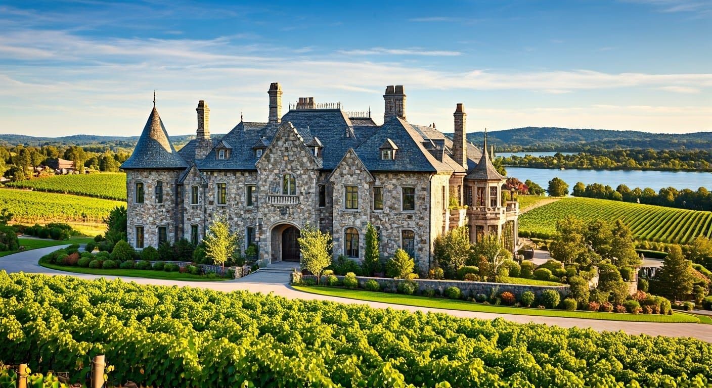 Luxurious Castle Estate in a Serene Vineyard Landscape