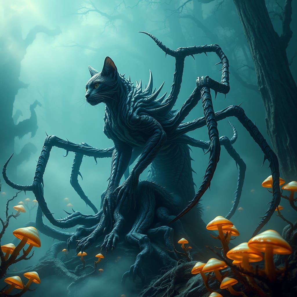 Majestic, Half-Animal Hybrid Stands Amidst Mystical, Dreamli...