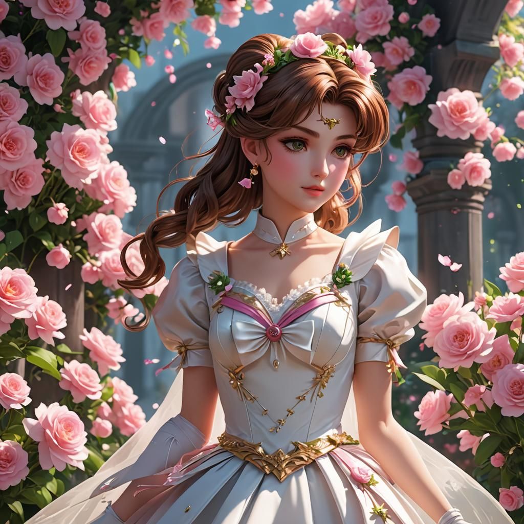 Sailor Jupiter in Wedding Dress: 3D Anime Art