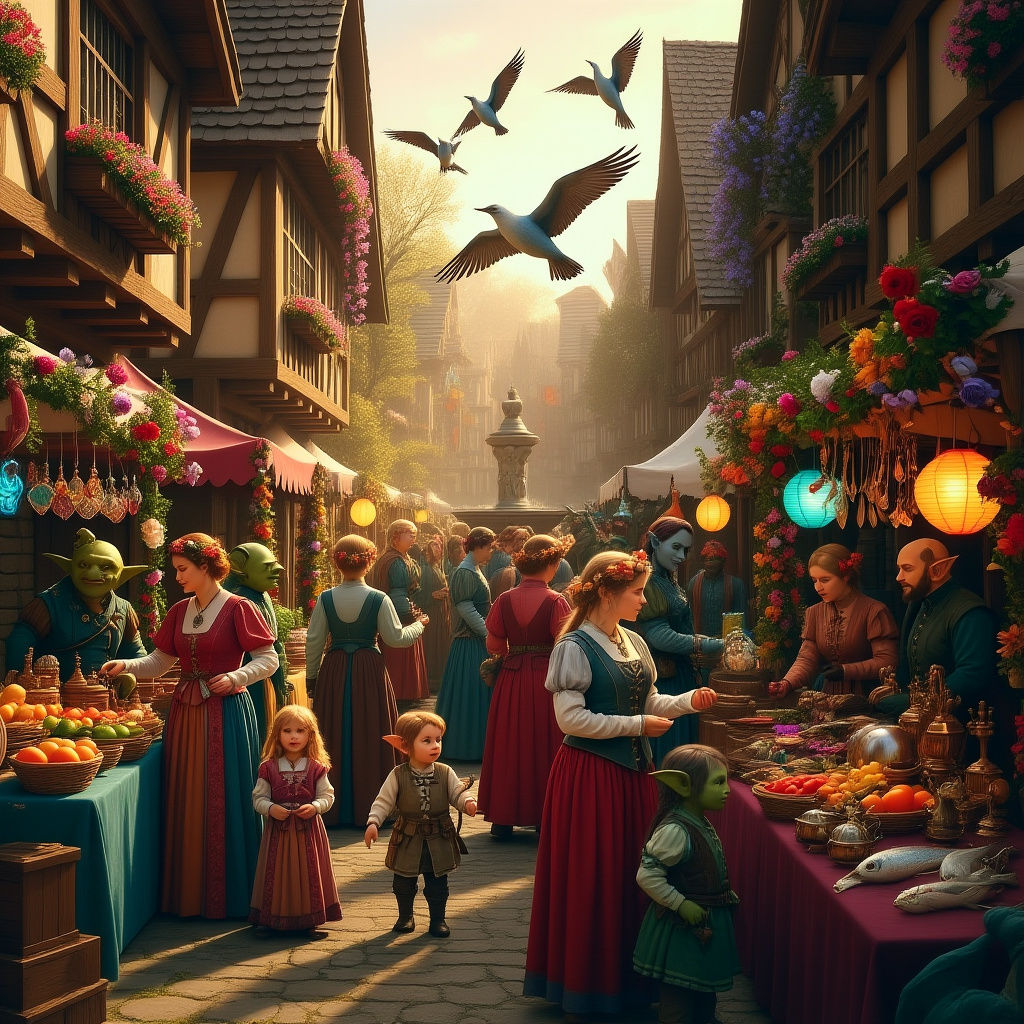 Lively Fantasy Village Spring Festival