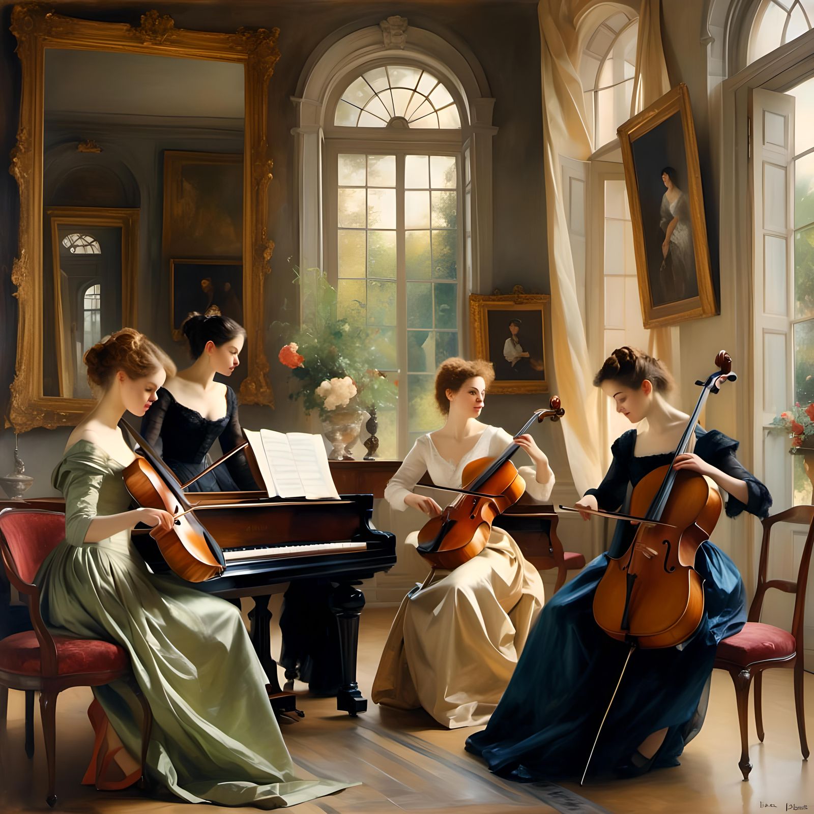 The Bartholdi sisters of Vienna play  the Joseph Haydn String Quartets Op 20 in 1792