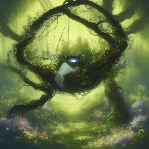 Tired Sloth in Floral Masquerade Mask, Surreal Concept Art