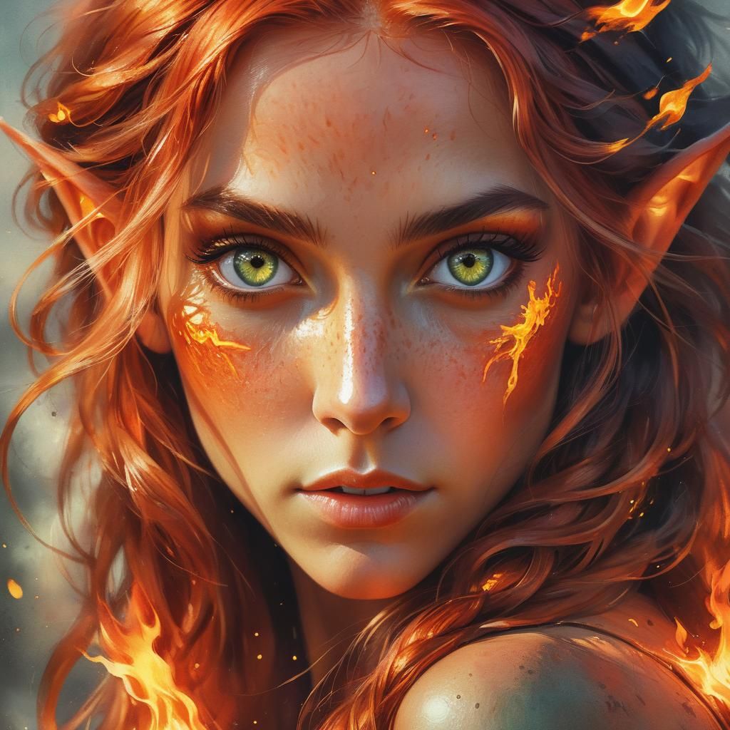 Firey Elf Portrait