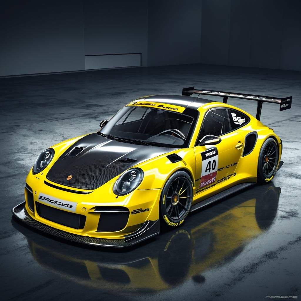 Custom Porsche GT2RS Race Car Concept Art