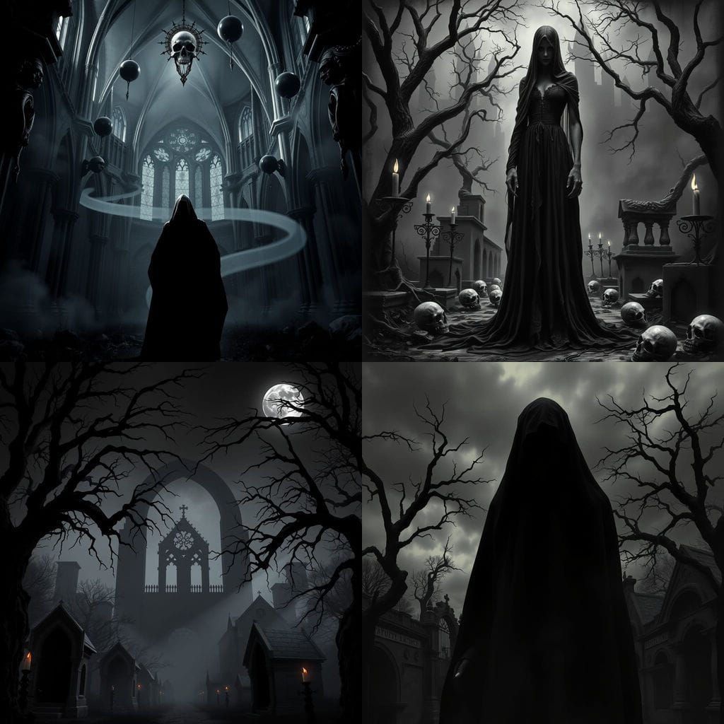 Mysterious Monochrome Gothic Nightmare