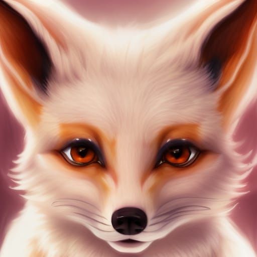 Chibi Kitsune Portrait in Hyperrealistic Detail