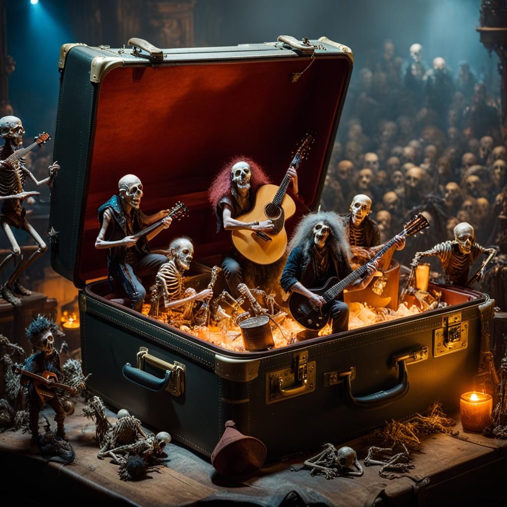 Miniature Punk Concert in a Suitcase