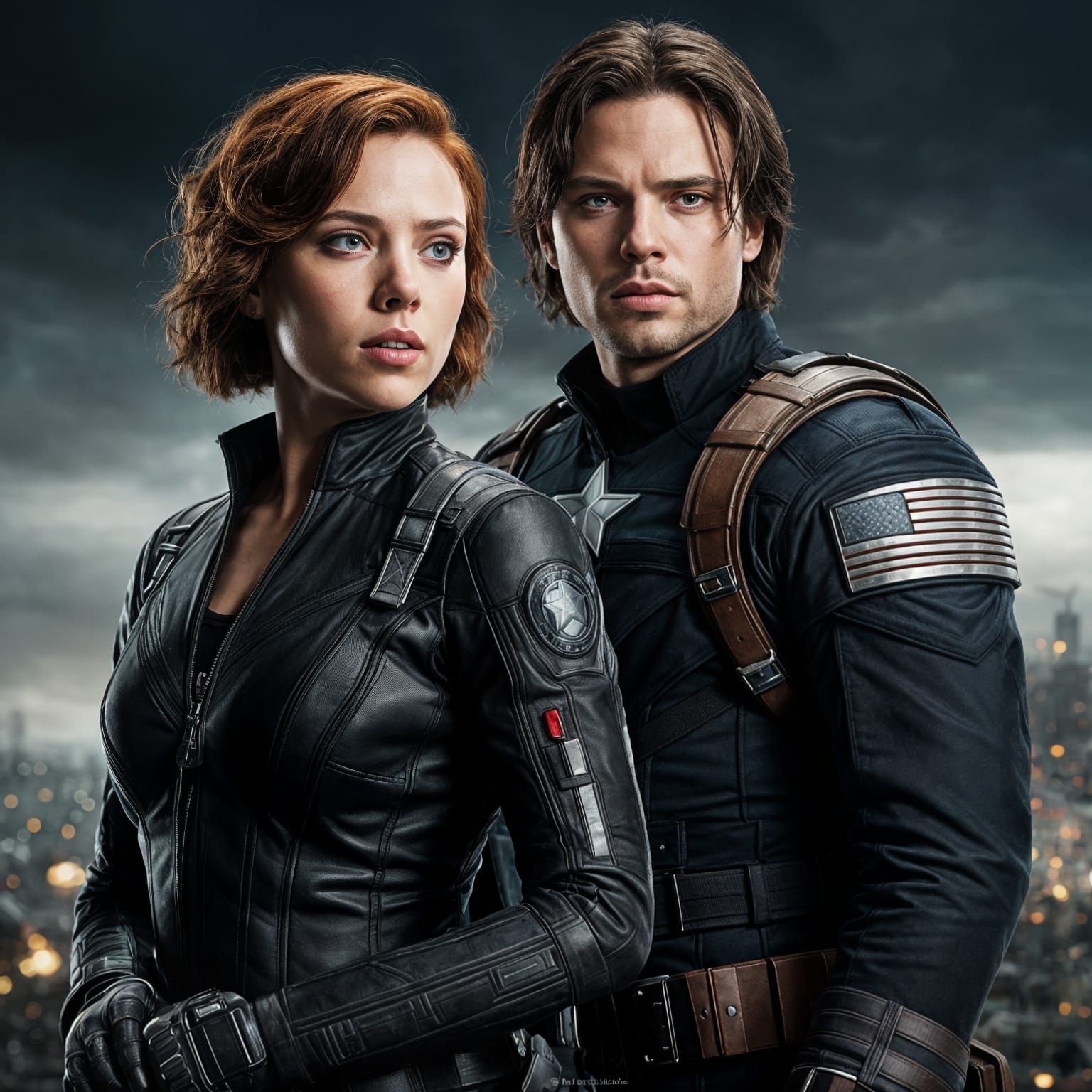 Black Widow and Winter Soldier Portrait