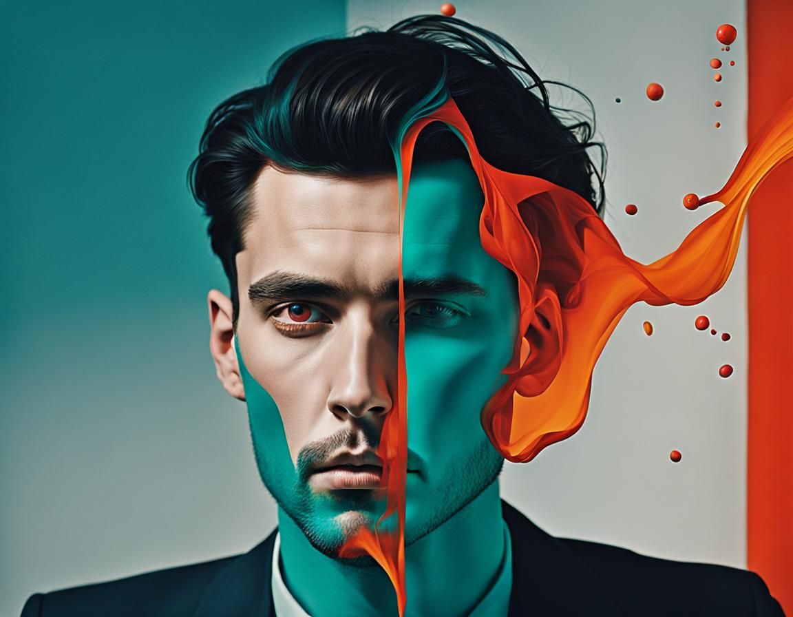 Abstract Art in Complementary Colors