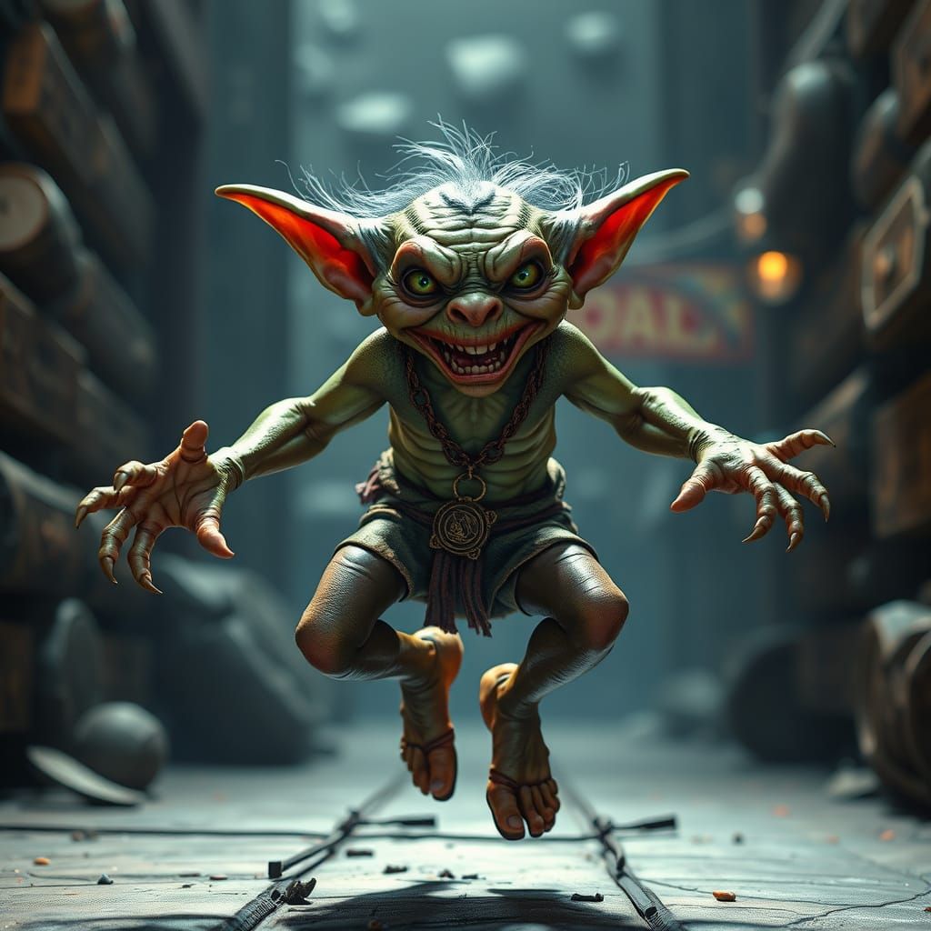 Goblin Breakdancer in Cinematic Hyper Realism