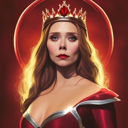 Scarlet Witch as Royal Queen: Comic Book Art