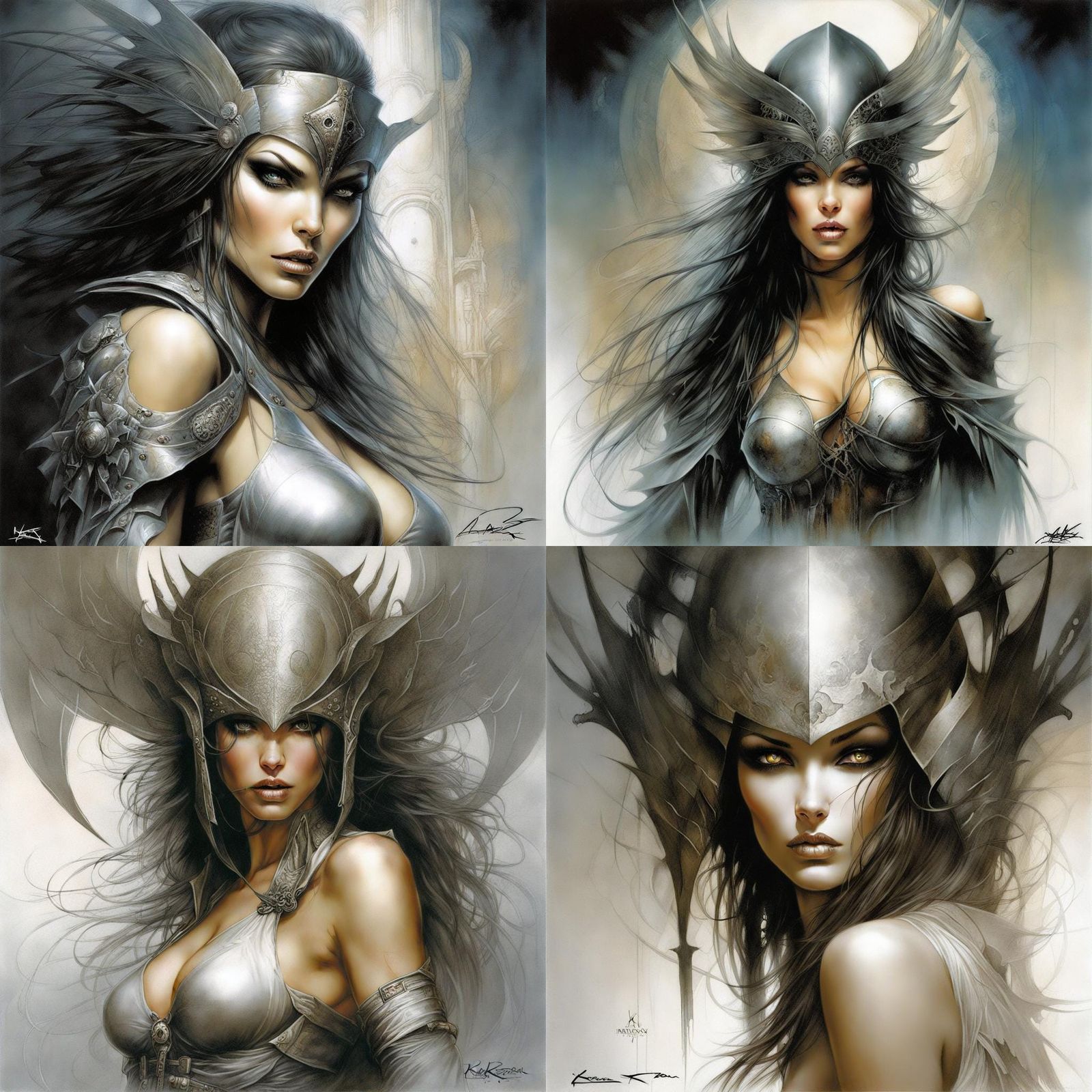 Vibrant Woman Portrait in Mixed Artistic Styles