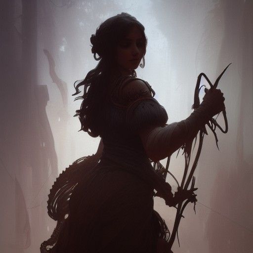 Dark Fantasy Battle Maiden in 8k Resolution