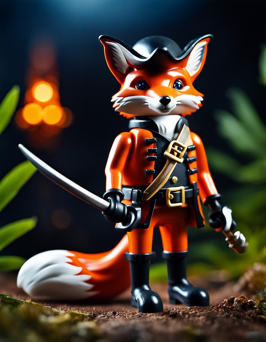 Minifig fox pirate.