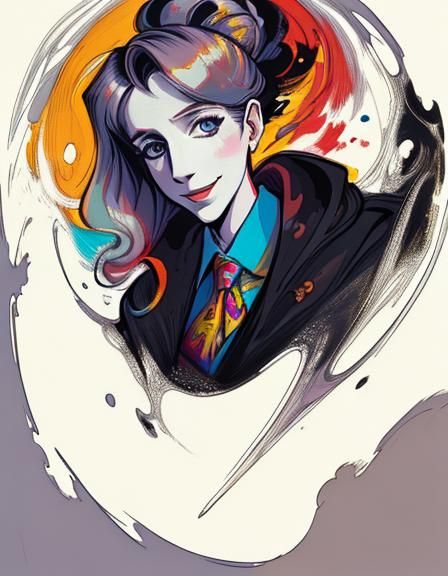 Lady Tennant Portrait with Burlesque Mask