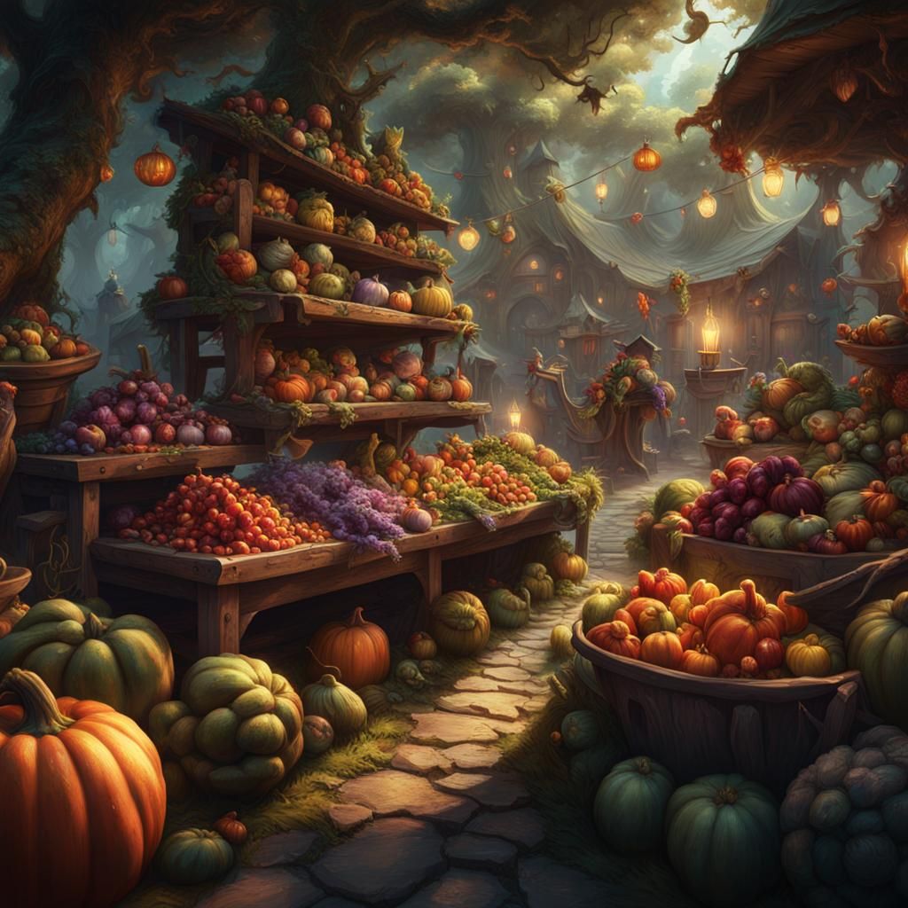 Detailed Goblin Market in Unreal Engine 5 Style