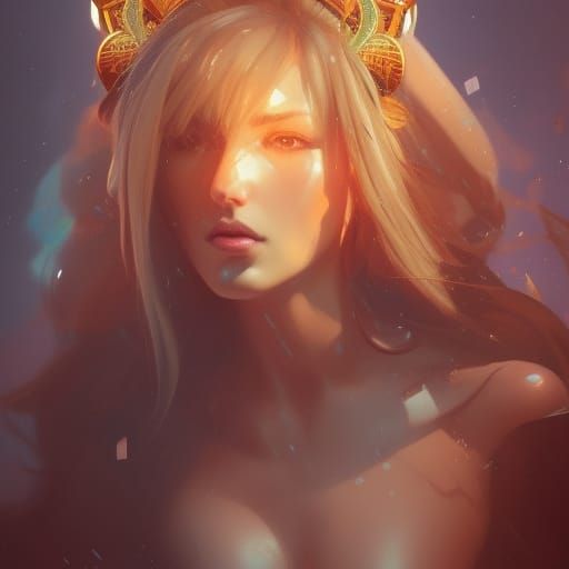 Electra Portrait in Art Nouveau Style