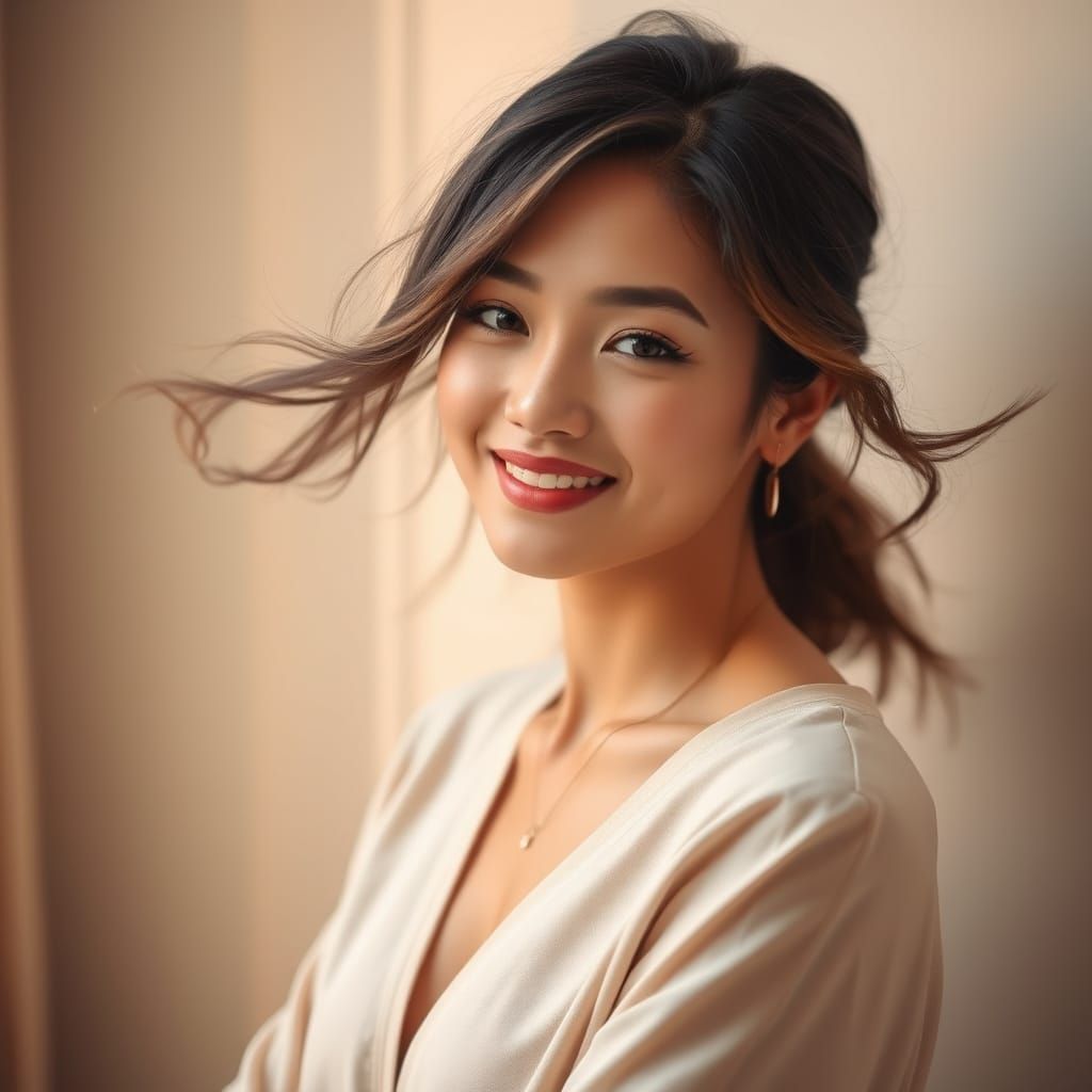 Elegant Woman in Soft Focus