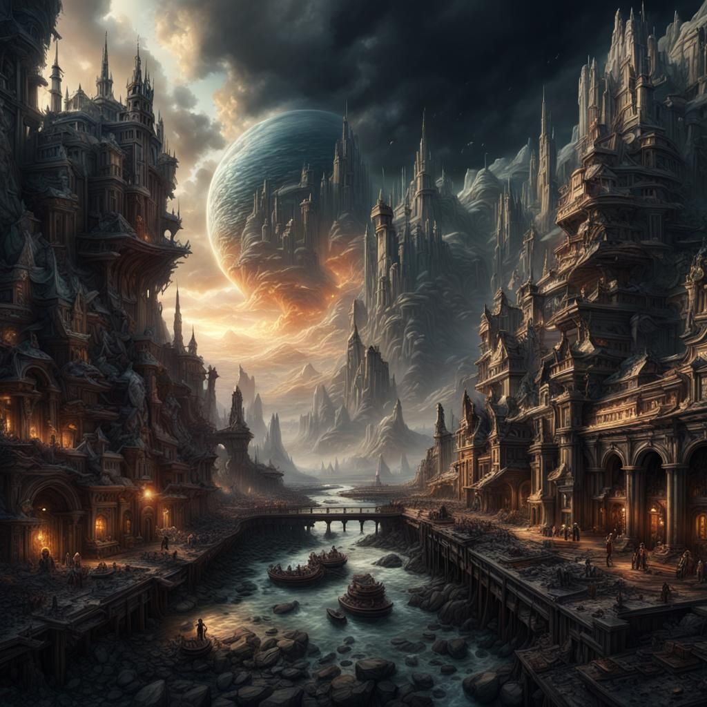 Dramatic Apocalyptic World Digital Matte Painting