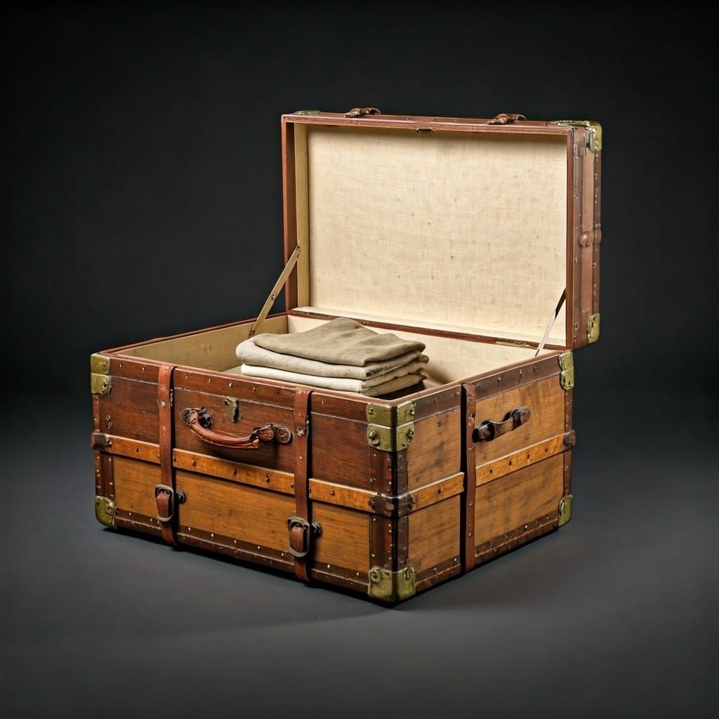 Vintage Steamer Trunk Converts to Dresser