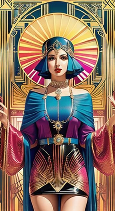 Colorful Art Deco Design in 4K