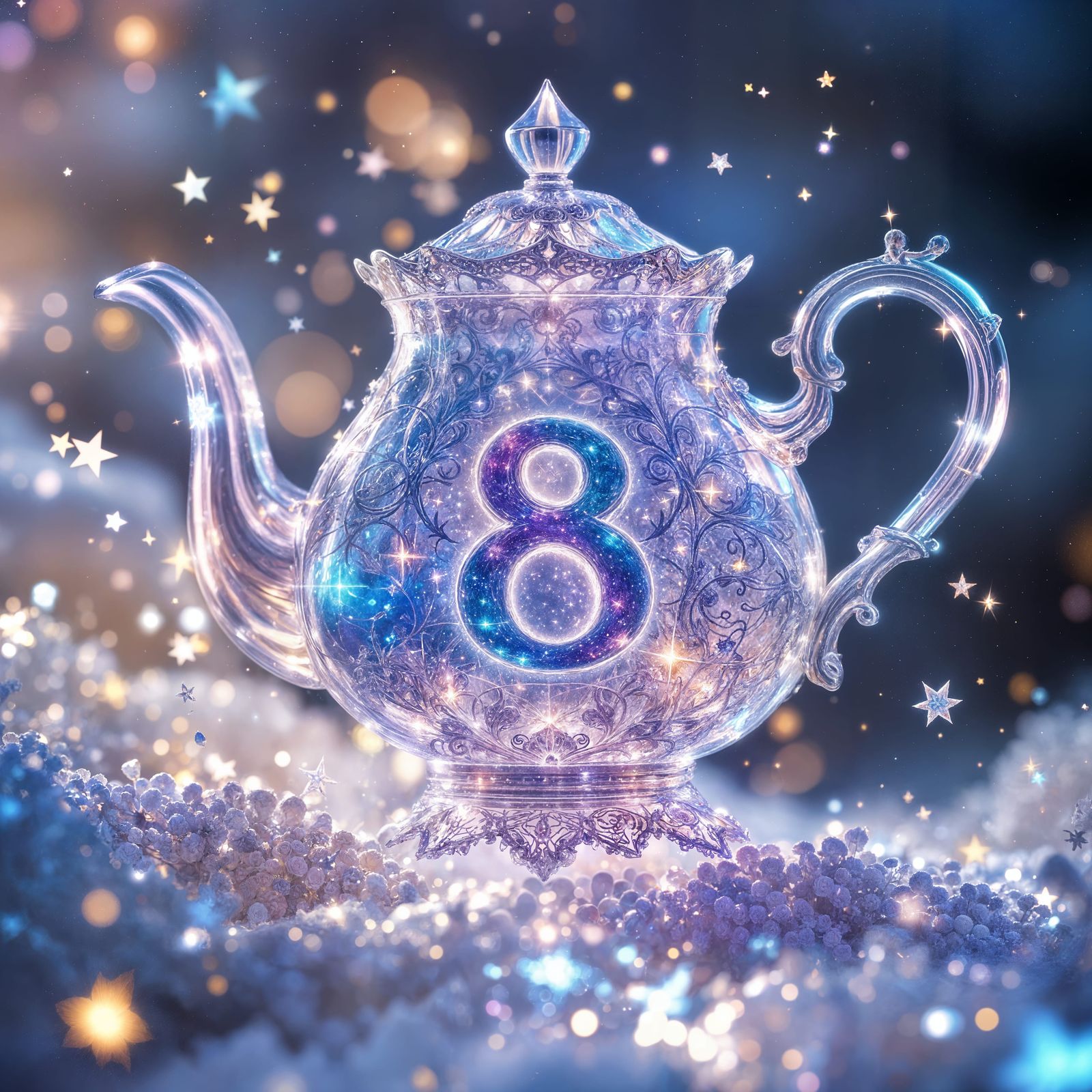 Stunning Crystal Teapot Unveils Celestial Beauty