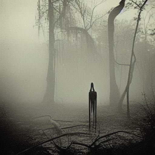 Terrifying Skinwalker Rake in Ominous Bayou Photograph