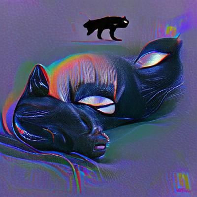 Dreamy Black Cat: An AI Interpretation