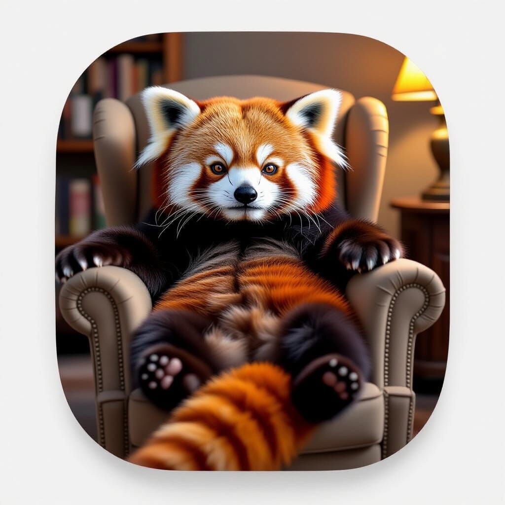 Red Panda Relaxing by TV Glow