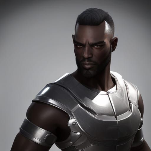 Muscular Warrior Portrait in Hyperdetailed Digital Art