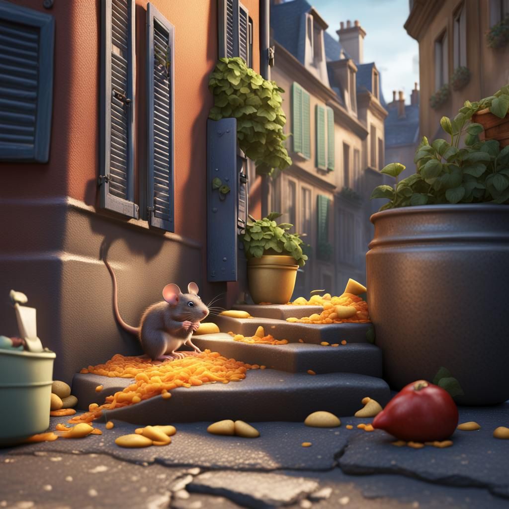 Mice Stealing Cheese: Ratatouille-Inspired Animation