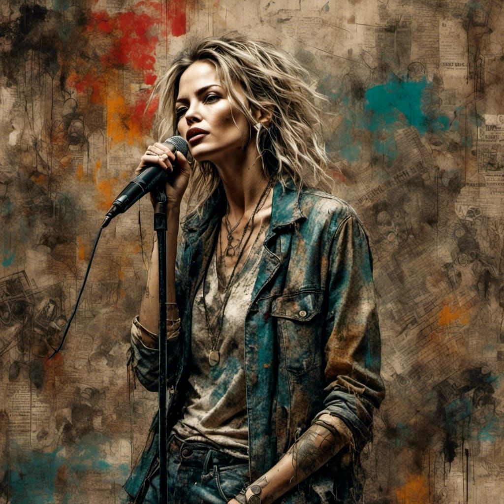 Michelle Pfeiffer as Rock Star in Grunge Style