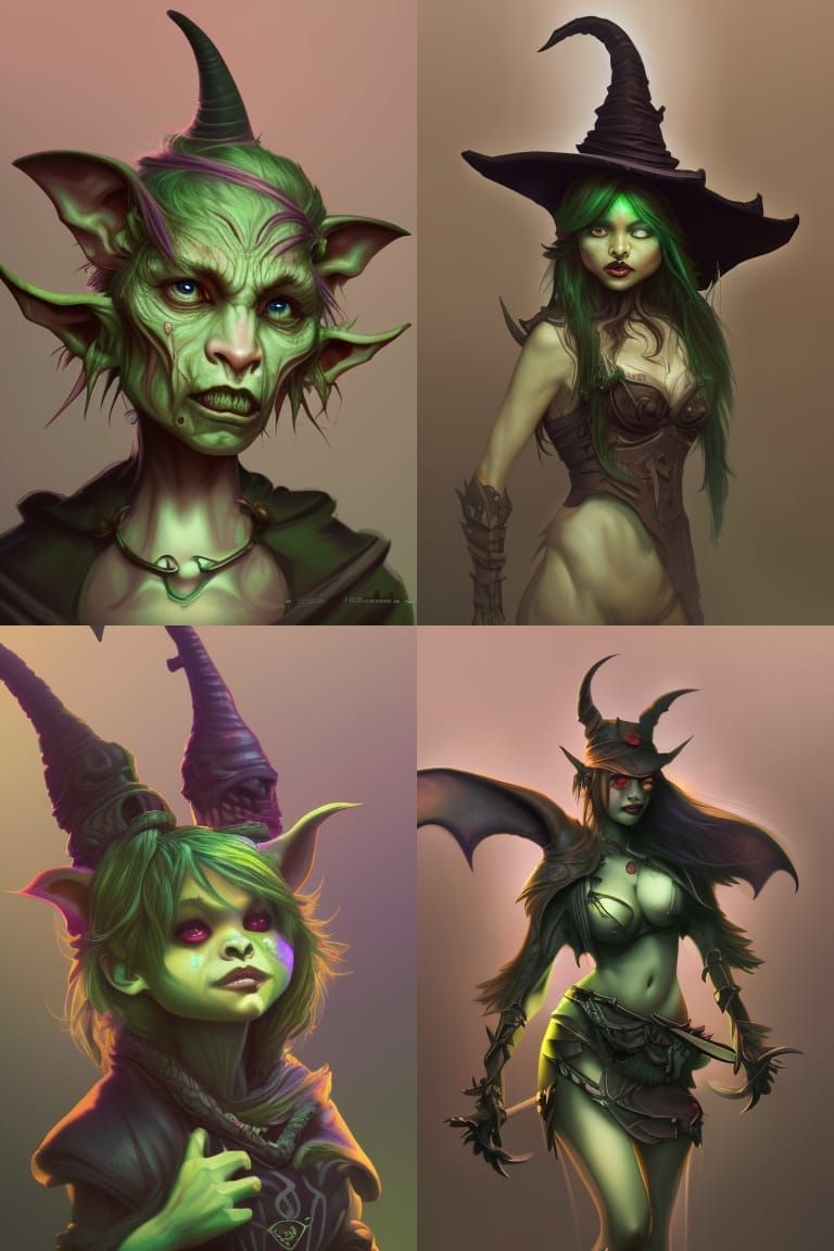 Dark Fantasy Witch Portrait in WLOP Style