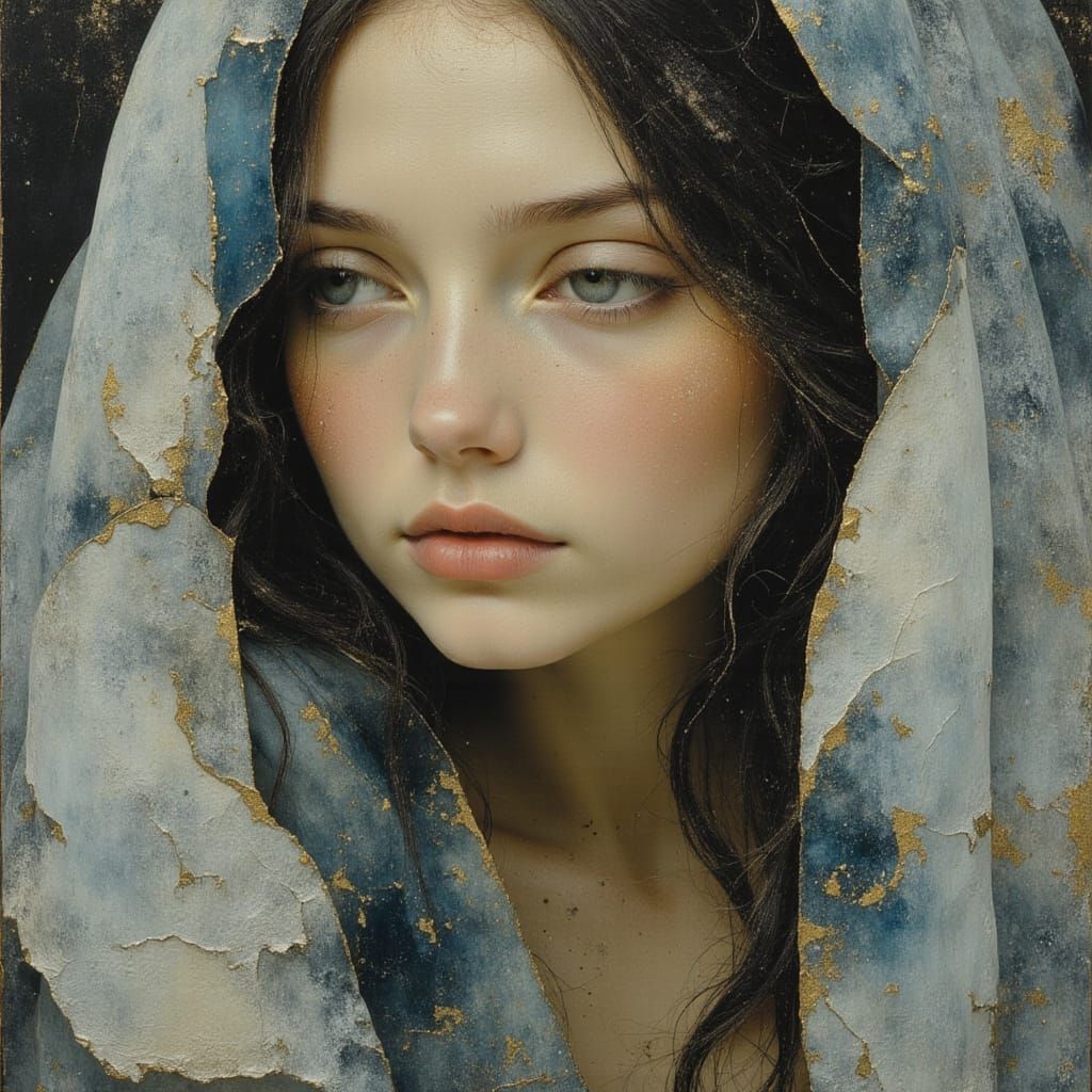 Ethereal Portrait of Beauty in Oil