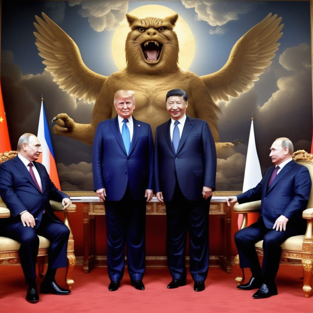 Dystopian World Leaders in Dark Realism Style