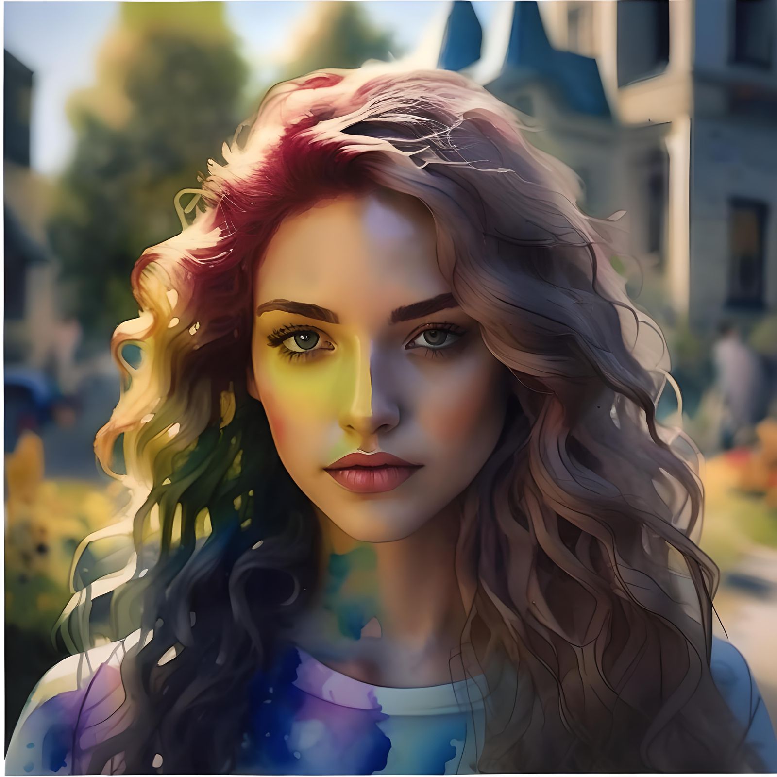 Abstract Watercolor Wash Background