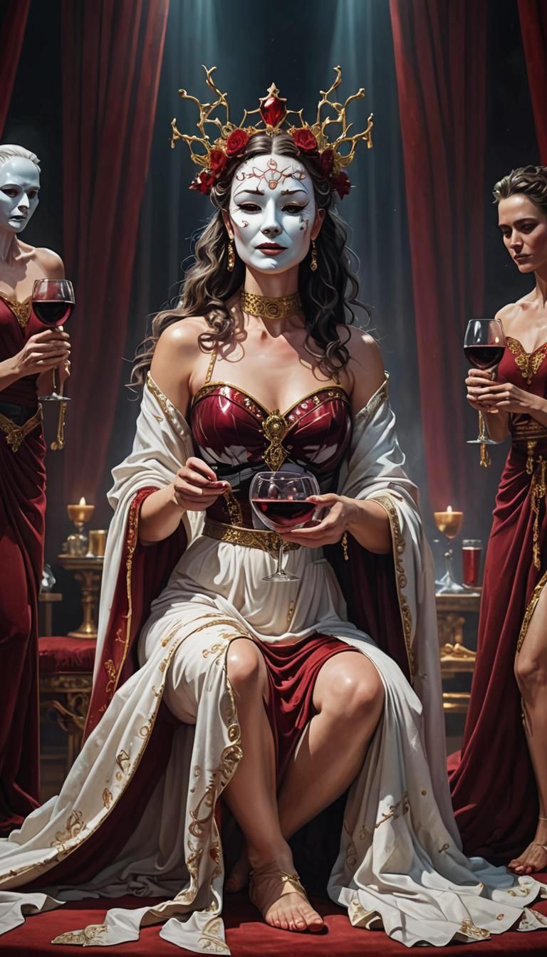 Crystal Theater Goddess with Wine Curtains