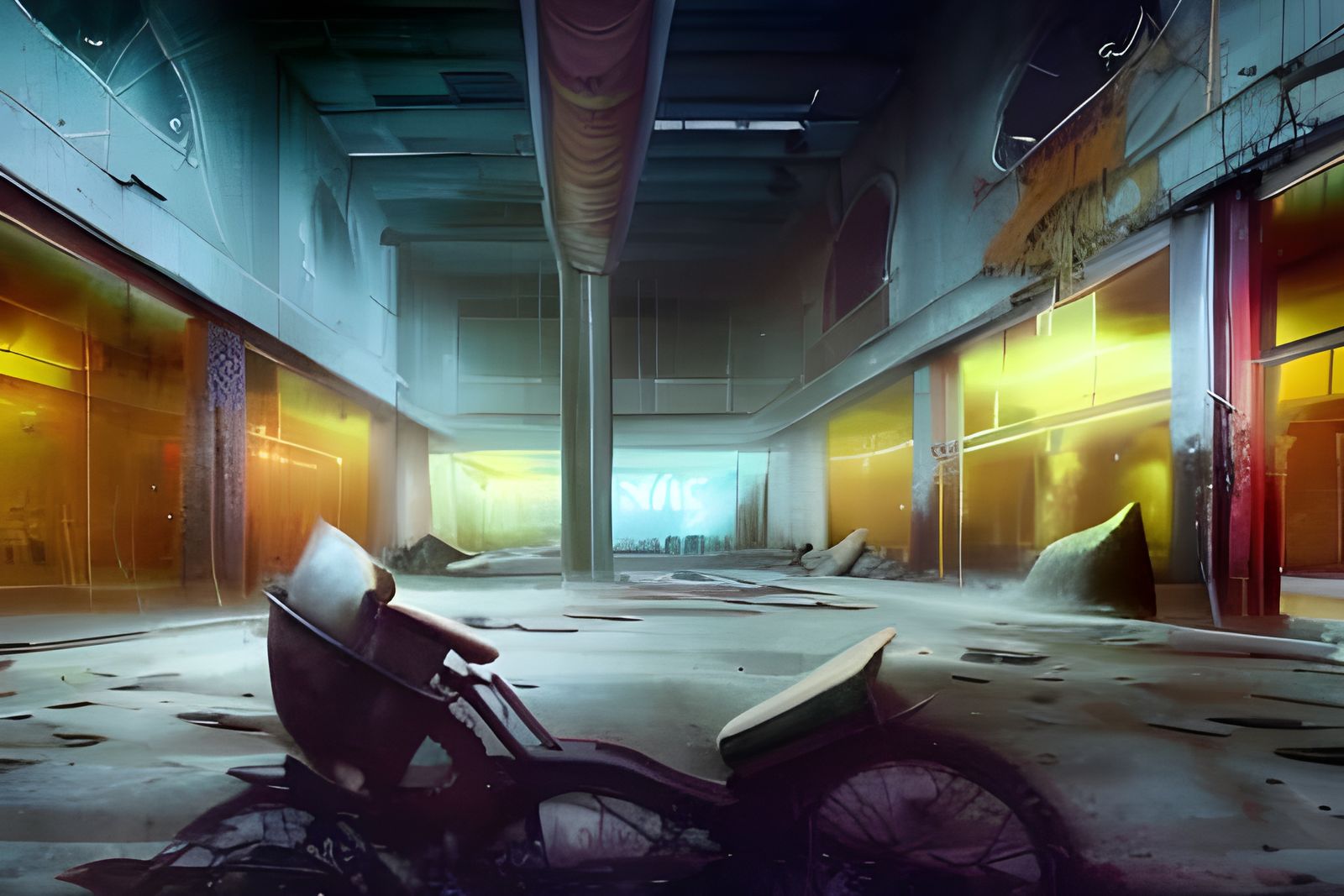 Rubble and Ruins: Dark Fantasy Mall Concept Art