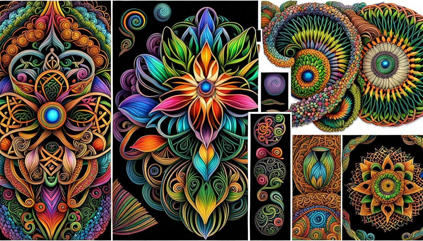 Tasmanian Devil Portrait with Celtic Designs in 5D Shading