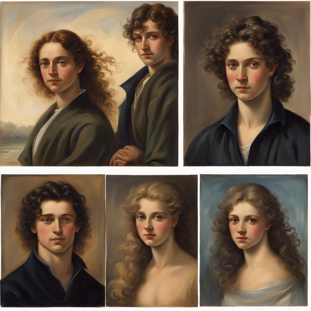 Vibrant Group Portrait of Mystical Figures