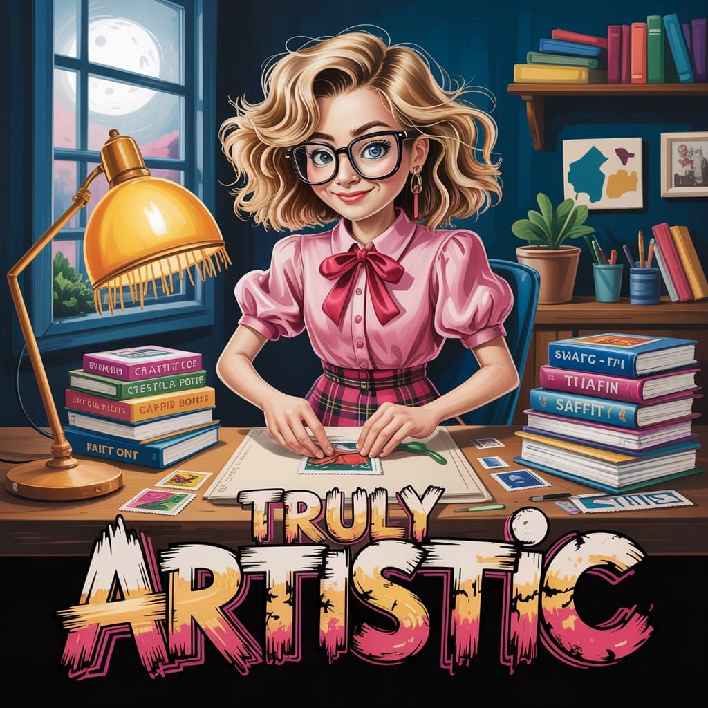 Spanning the bottom of the canvas, the phrase "Truly Artisti...