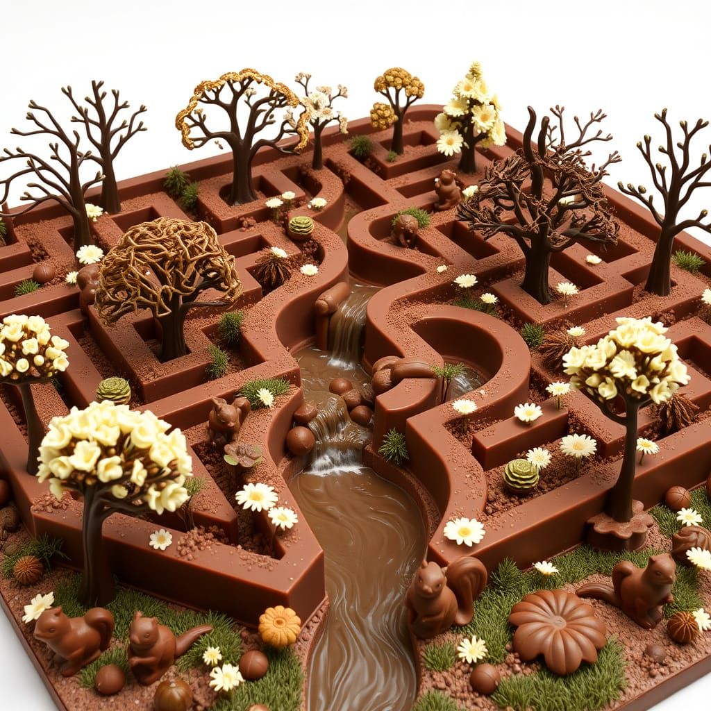 Victorian Chocolate Maze with Chocolate Details