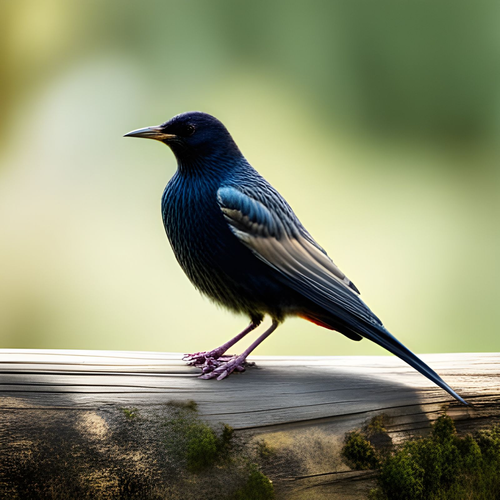 Detailed Matte Painting of a Common Starling