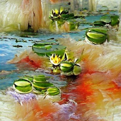 AI Generated Water Lillies