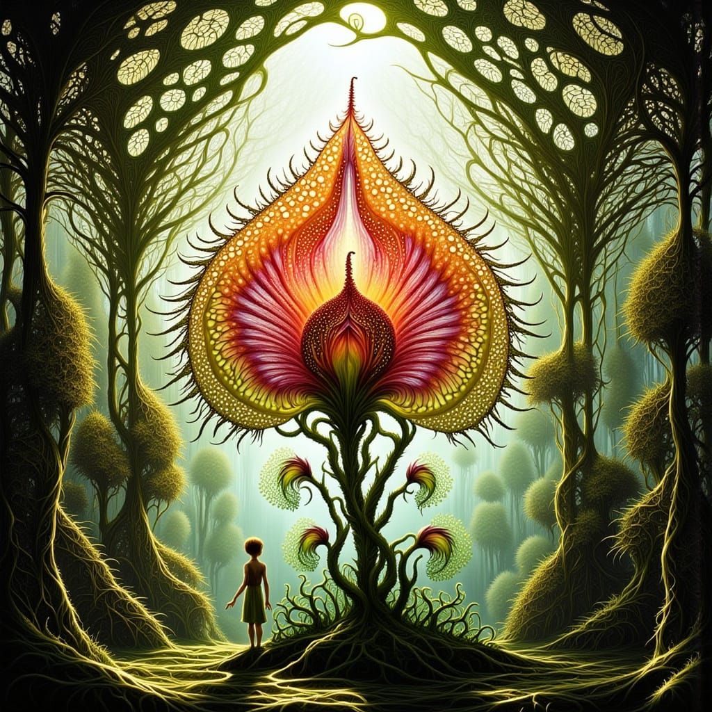 Vibrant Floral Wonderland in Whimsical Style